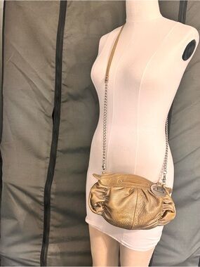 Leather Crossbody Bag with Chain Strap B.Makowsky Soft Leather Purse Women's